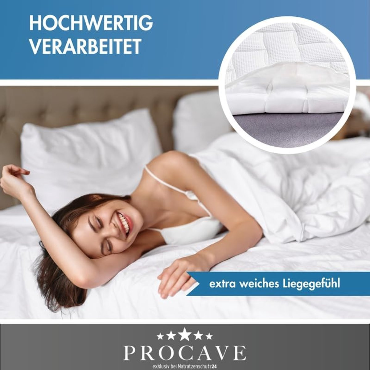 Matrashoes Matrasbeschermer Gewatteerd Lyocell Wit 150x210 cm