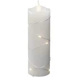Konstsmide LED Echtwachskerze weiß 15,2cm