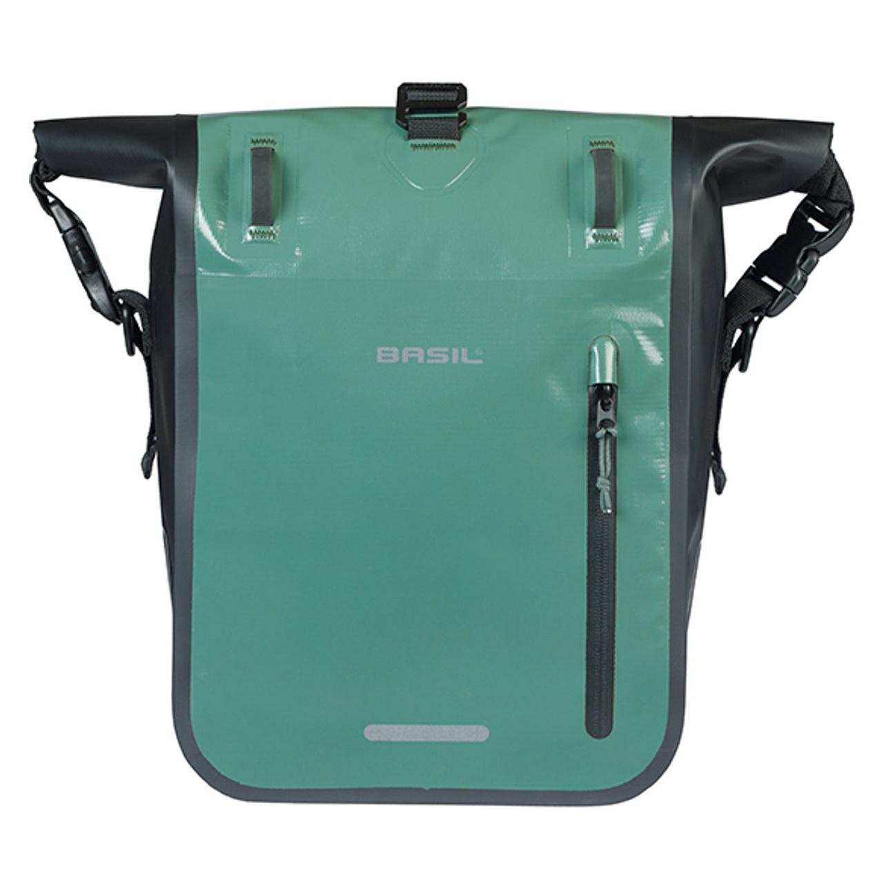 Basil Rivo M MIK Hooks (15 l, Gepäckträgertasche) (B18526-vert/noir)