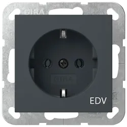 Gira SCHUKO-Steckdose 16 A 250 V~ mit Aufdruck EDV (anthrazit)