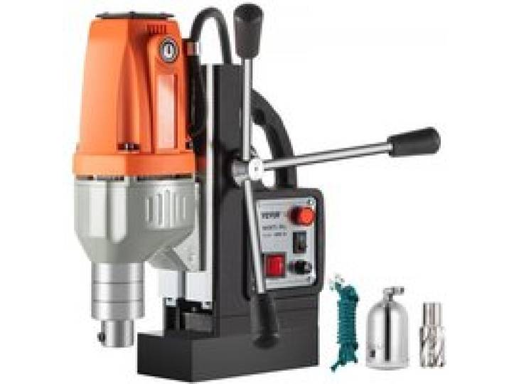 VEVOR Perceuse magnétique 220 V-240 V Perceuse magnétique 980 W, Perceuse à métaux haute puissance 680 tr/min, Perceuse à métaux multifonction 35 mm Perceuse à noyau pour le perçage et le taraudage