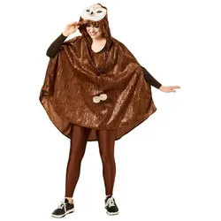 buttinette Eulen-Poncho, unisex