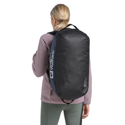 Sporttasche JACK WOLFSKIN "ALL-IN DUFFLE 35", Gr. onesize, blau (midnightsky), Polyester, Taschen Sporttasche