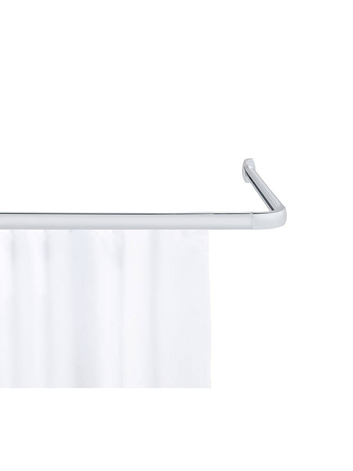 Wenko Duschvorhang-Winkelschiene "Era" in Silber - onesize