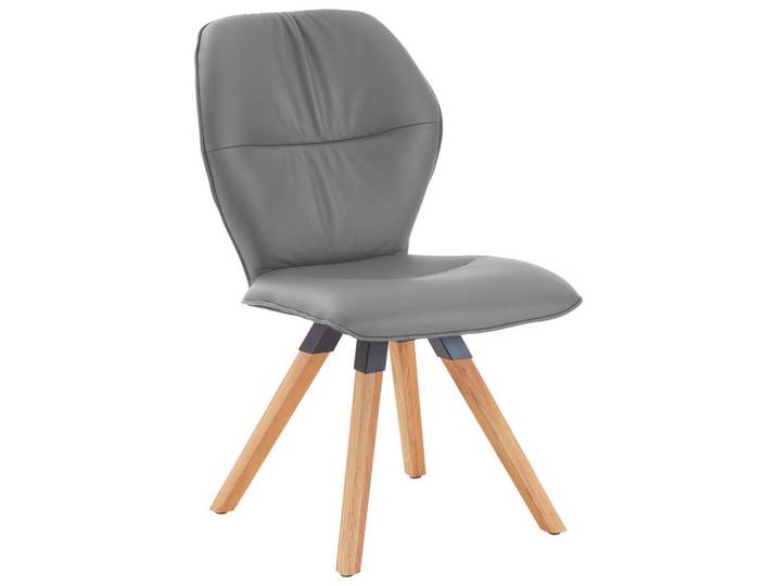 Valdera Stuhl, Graphitfarben, Grau, Holz, Textil, Leder, Echtleder, Rindleder, Wildeiche, massiv, eckig, 62x91x59 cm, Stoffauswahl, Typenauswahl, Gestellauswahl, Esszimmer, Stuhl, Lederstuhl