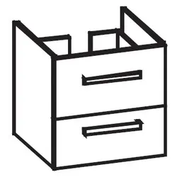 Artiqua 414 Waschtischunterschrank für Legato 415160 Castello Eiche quer NB, 414-WU2L-V132-7134-426 414-WU2L-V132-7134-426