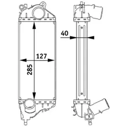 Ladeluftkühler MAHLE CI 140 000P für Mini