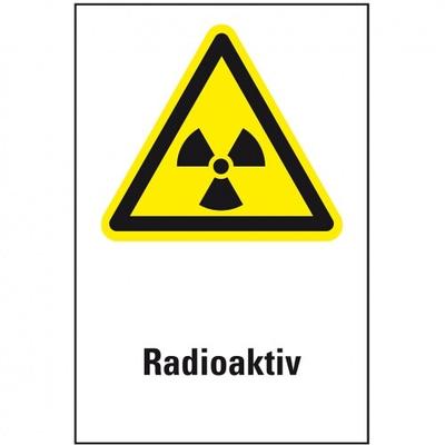 König Werbeanlagen Dreifke® Schild I Warn-Kombischild Radioaktiv, Aluminium, 200x300mm, ASR A1.3, DIN EN ISO 7010 W003