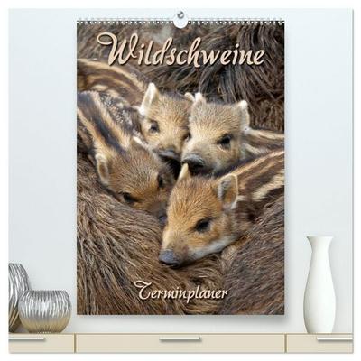 Wildschweine (hochwertiger Premium Wandkalender 2027 DIN A2 hoch), Kunstdruck in Hochglanz