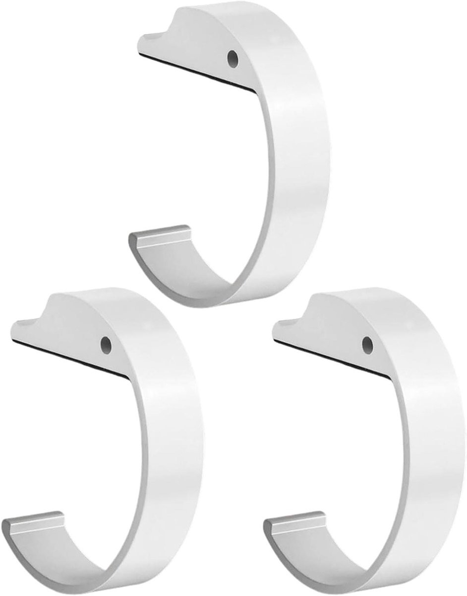 Set van 3 Handtashaken Tafelhangers - Wit - C-vormig Design voor Bureauorganisatie