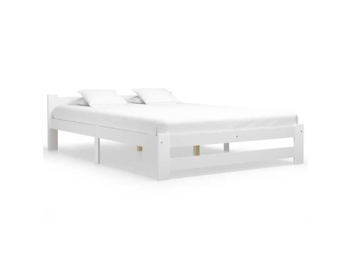 7659!Soldes Cadre de Lit sommier à lattes Mode & Confortable Lit Double Pour Adulte Enfant Moderne Blanc Bois de pin massif 180x200