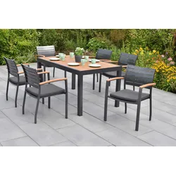 Gartentischgruppe Astros 13-tlg. Graphitfarben