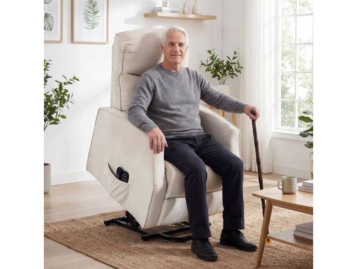 Fauteuil releveur électrique relax massant beige