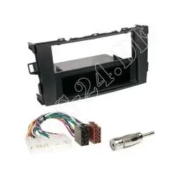 Autoradio 1-DIN Einbaurahmen Radioblende+Adapterkabel Einbauset für Toyota Au...