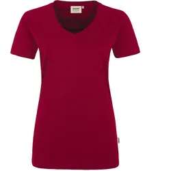 Damen V-Shirt "PERFORMANCE" 181 - M - weinrot