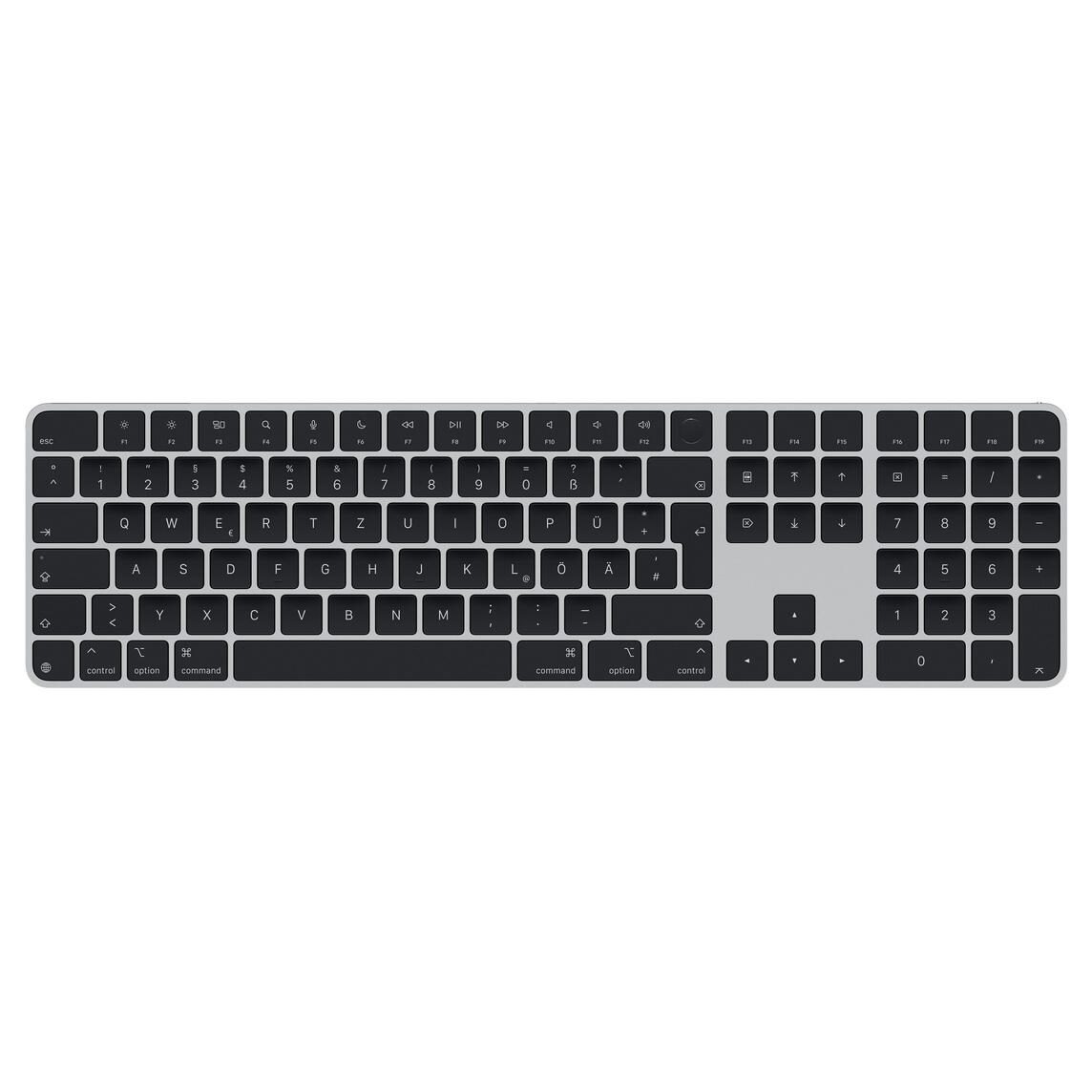 Apple Magic Keyboard mit Touch ID und Ziffern­block, Deutsch, schwarze Tasten MXK83D/A