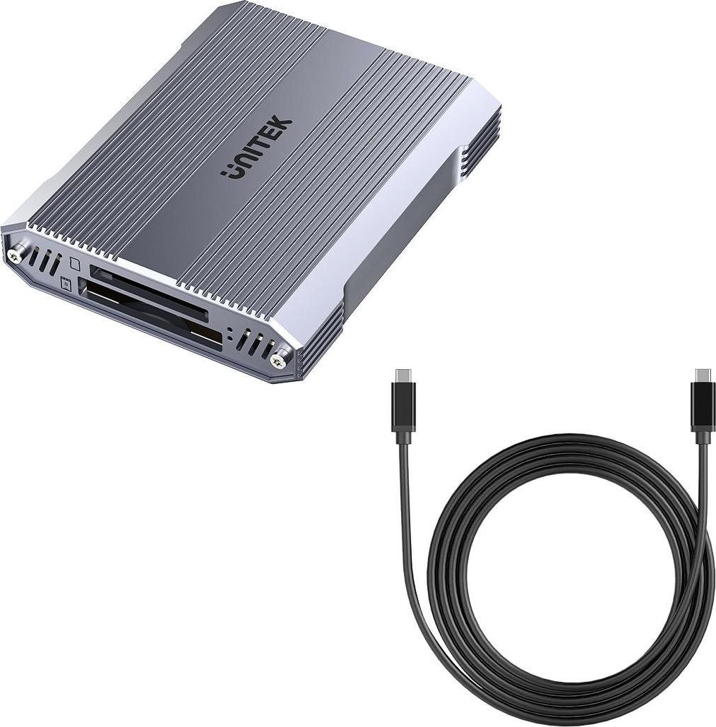 Unitek CF Express SD en microSD USB-A externe kaartlezer