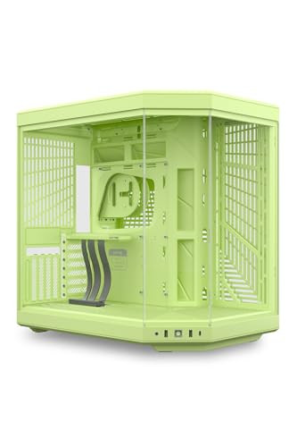 HYTE Y70 ATX computerbehuizing met gehard glas, lichtgroen