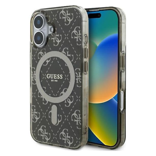 Guess GUHMP16SH4DTEW iPhone 16 6.1" brązowy/brown hardcase IML 4G Background MagSafe (Apple iPhone 16) (GUE003968-0)