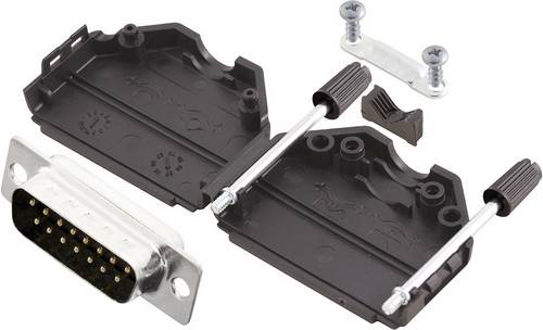 MH Connectors MHDPPK15-DB15P-K D-SUB Stiftleisten-Set 180° Polzahl: 15 Lötkelch