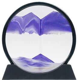 Uplift Essentials 3D Moving Sand Art Hourglass & Deep Sea Quicksand Motion Display purple