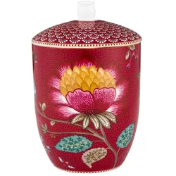 PIP Studio Dose Deckel BLOOMING TALES Fantasy Darkred, Vorratsbehälter, Rot