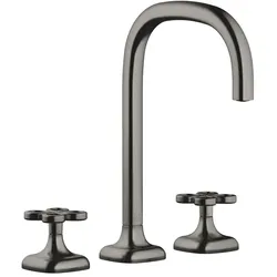 Dornbracht COYA Waschtisch-Dreilochbatterie mit Ablaufgarnitur - Chrom, Ausladung 165 mm, Armaturenhöhe 264 mm, Bohrungsdurchmesser Seitenventil 32 mm, Bohrungsdurchmesser Auslauf 35 mm, Rosette 60 x 60 mm, Durchfluss max. 4,5 l/min