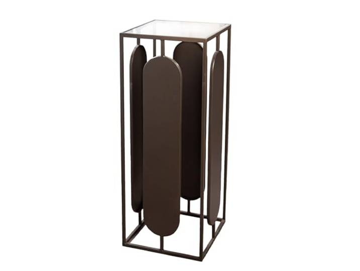 Casablanca Säule Zulu aus Metall - anthrazitfarben - metallische Optik - Höhe 70cm x Breite 27cm - Dekosäule