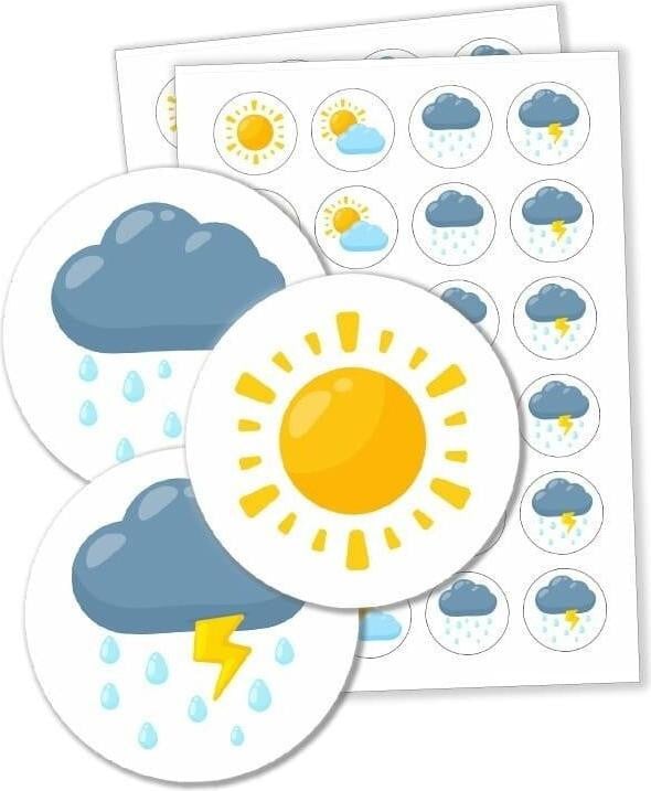 LearnHow Motiverende stickers Weer - 48 stuks