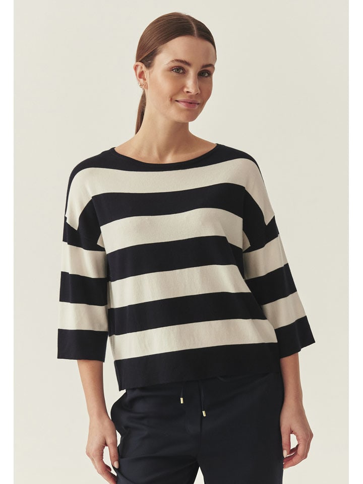 TATUUM Bluse in Weiß/ Schwarz - L