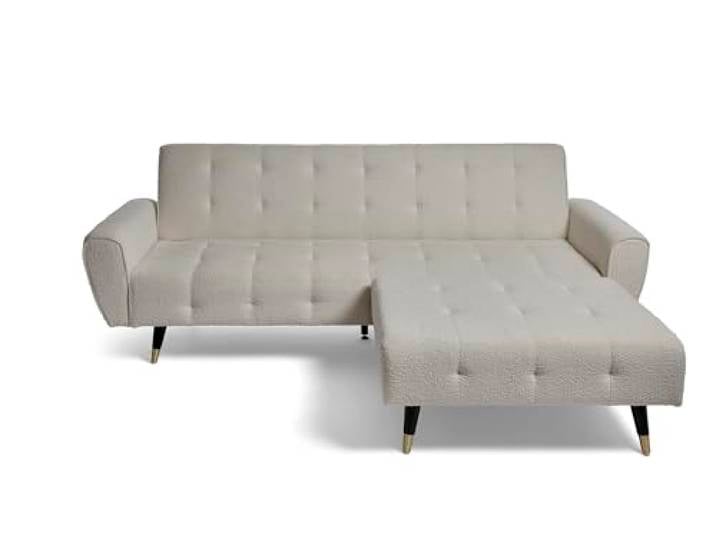 Jahnke Ecksofa Chillax Dream Corner Boucle Weiß
