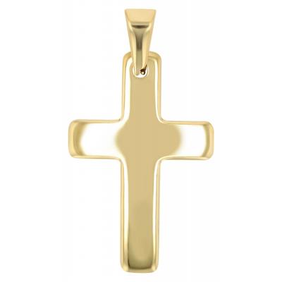 Kettenanhänger ADELIA´S "moderner Kreuz Anhänger aus Edelstahl", gold, Schmuckanhänger, Damen, Edelstahl, Kettenanhänger