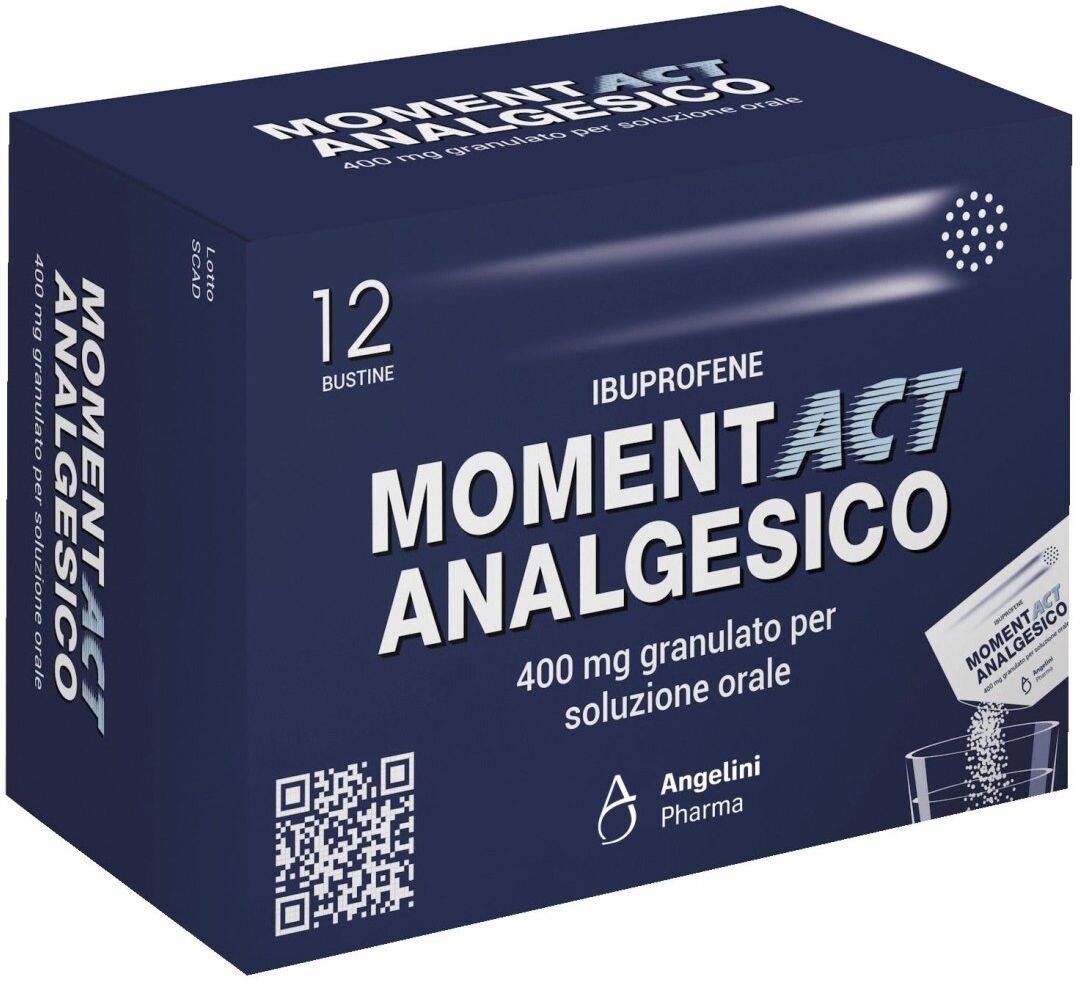 Angelini Pharma Momentact 400 mg 12 bustine granulato per soluzione orale