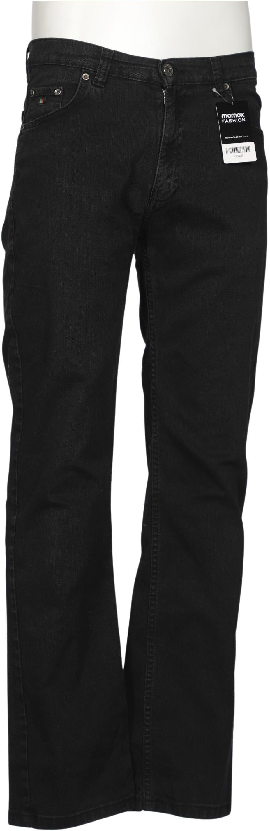 Carlo Colucci Herren Jeans, Schwarz, Gr. W35, kein / Etikett / Elasthan - Second Hand