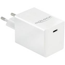 Delock 41447 USB Ladegerät 60 W USB-C® Buchse USB PD Weiß Steckdose USB Power Delivery (USB-PD), Überstromschutz