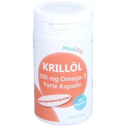 Krillöl 500 mg Omega-3 Forte Kapseln Med 60 St