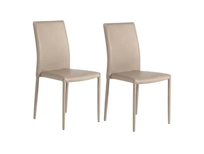 Chaise de salle à manger taupe moderne (lot de 2)