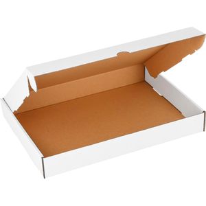 Smartboxpro Maxibriefkarton weiß, für DIN A4, 350 x 250 x 50mm, Steckverschluss, 25 Stück