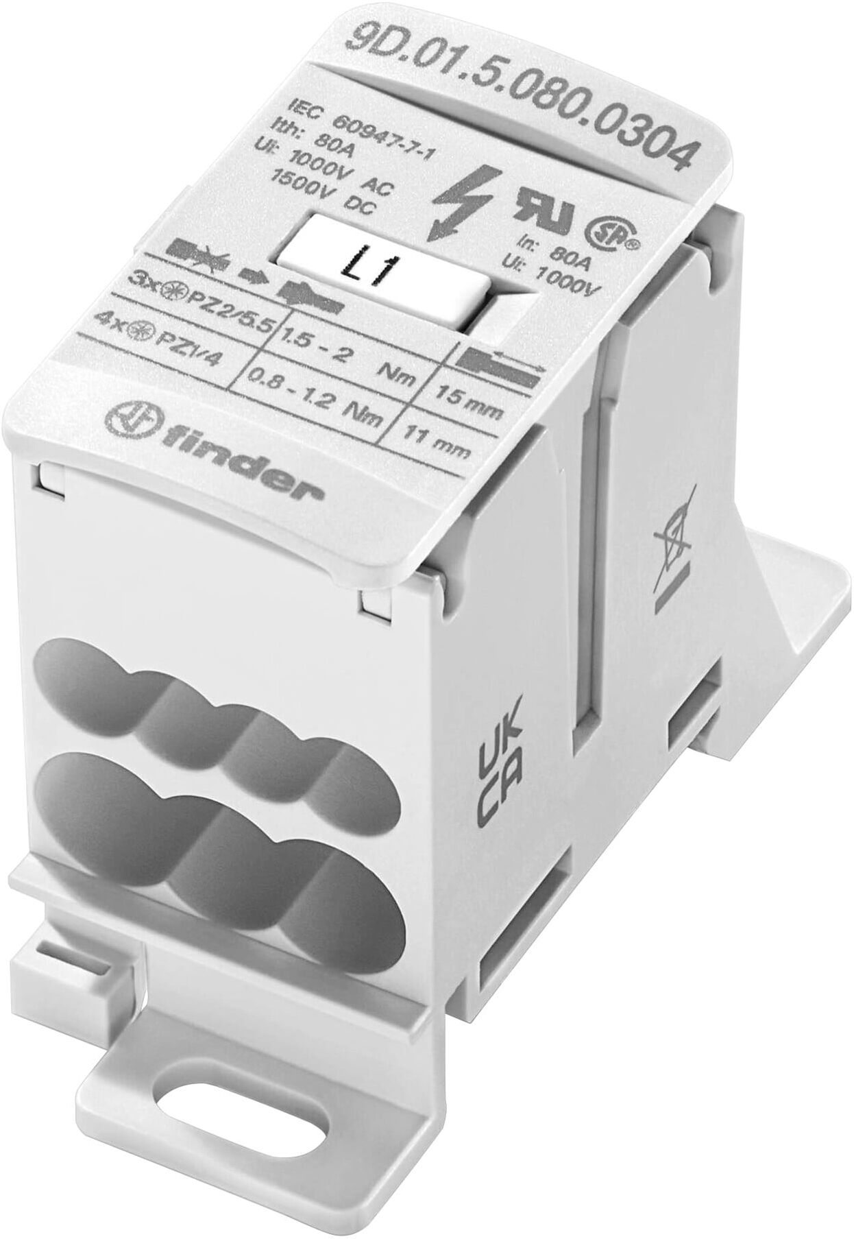 FINDER Energie-Verteilerblock 80 A 9D.01.5.080.0304 (9D0150800304)