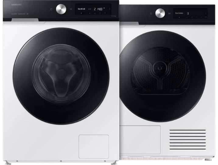 Samsung WW90DB7U94GE AI Wash + Samsung DV90DB7845GEU3 QuickDrive