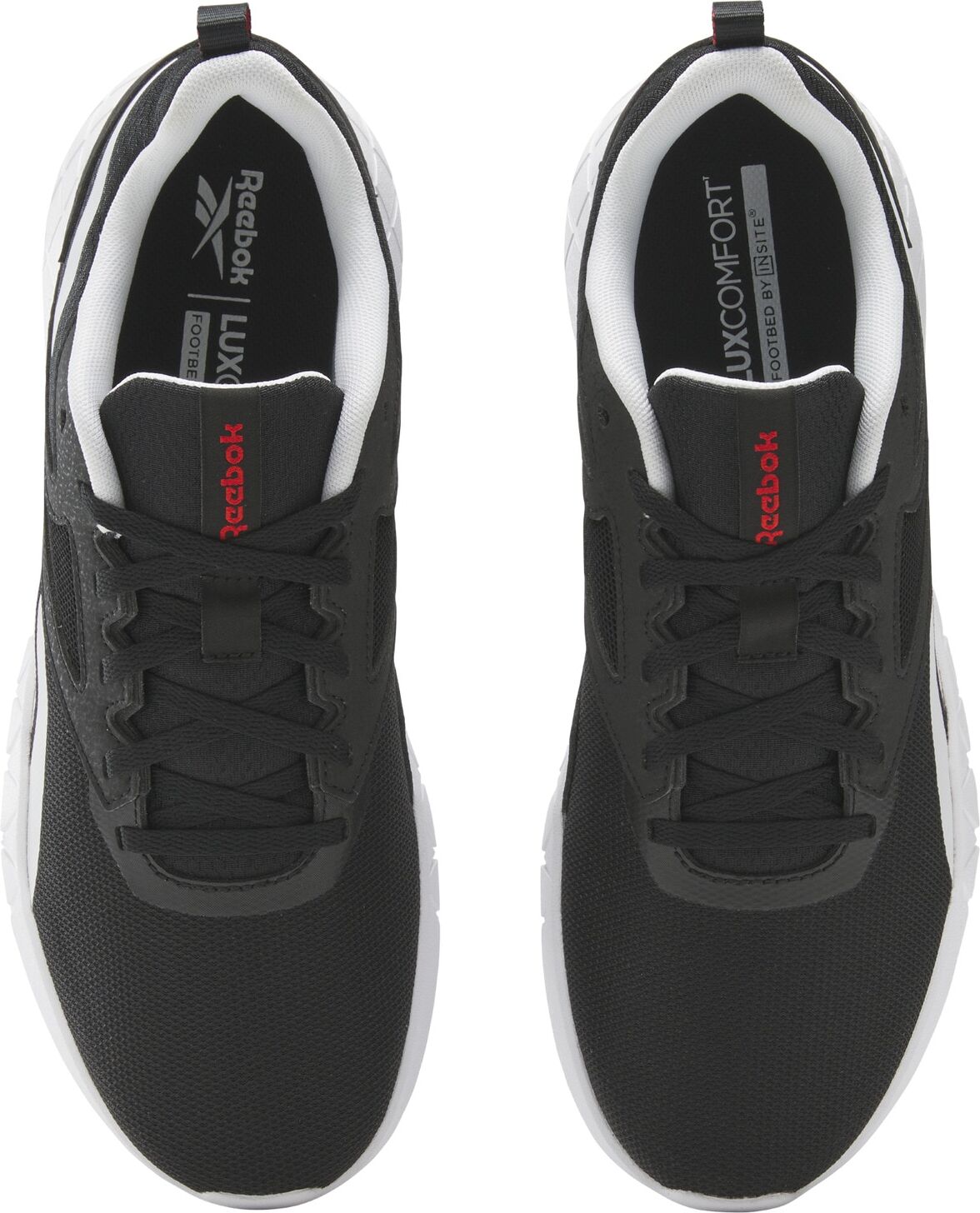 Trainingsschuh REEBOK "FLEXAGON ENERGY TR 4", Herren, Gr. 45,5, weiss (schwarz, ftwr weiß, energy rot), Synthetik, Textil, Schuhe Trainingsschuh, ideal für Gym und Fitnessstudio schwarz, ftwr weiß, energy rot 45,5