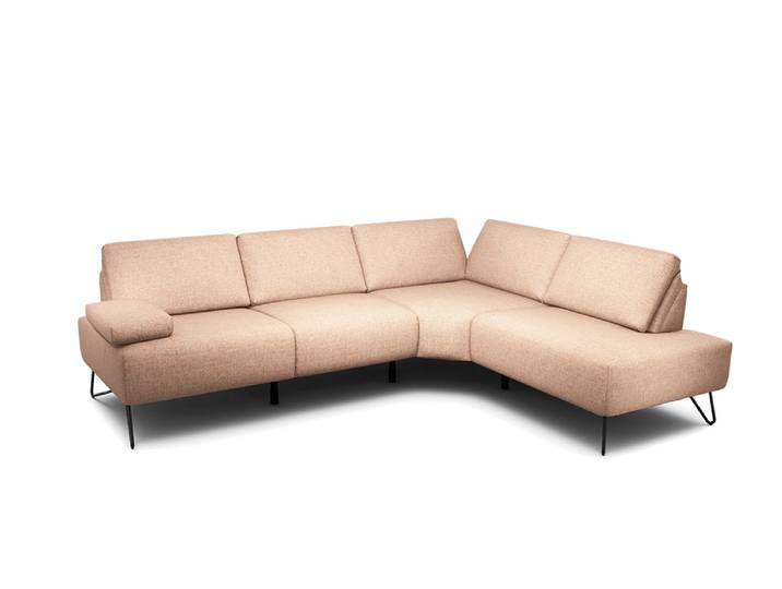 Ecksofa Cosy2, Sensoo, rosegold, Textil