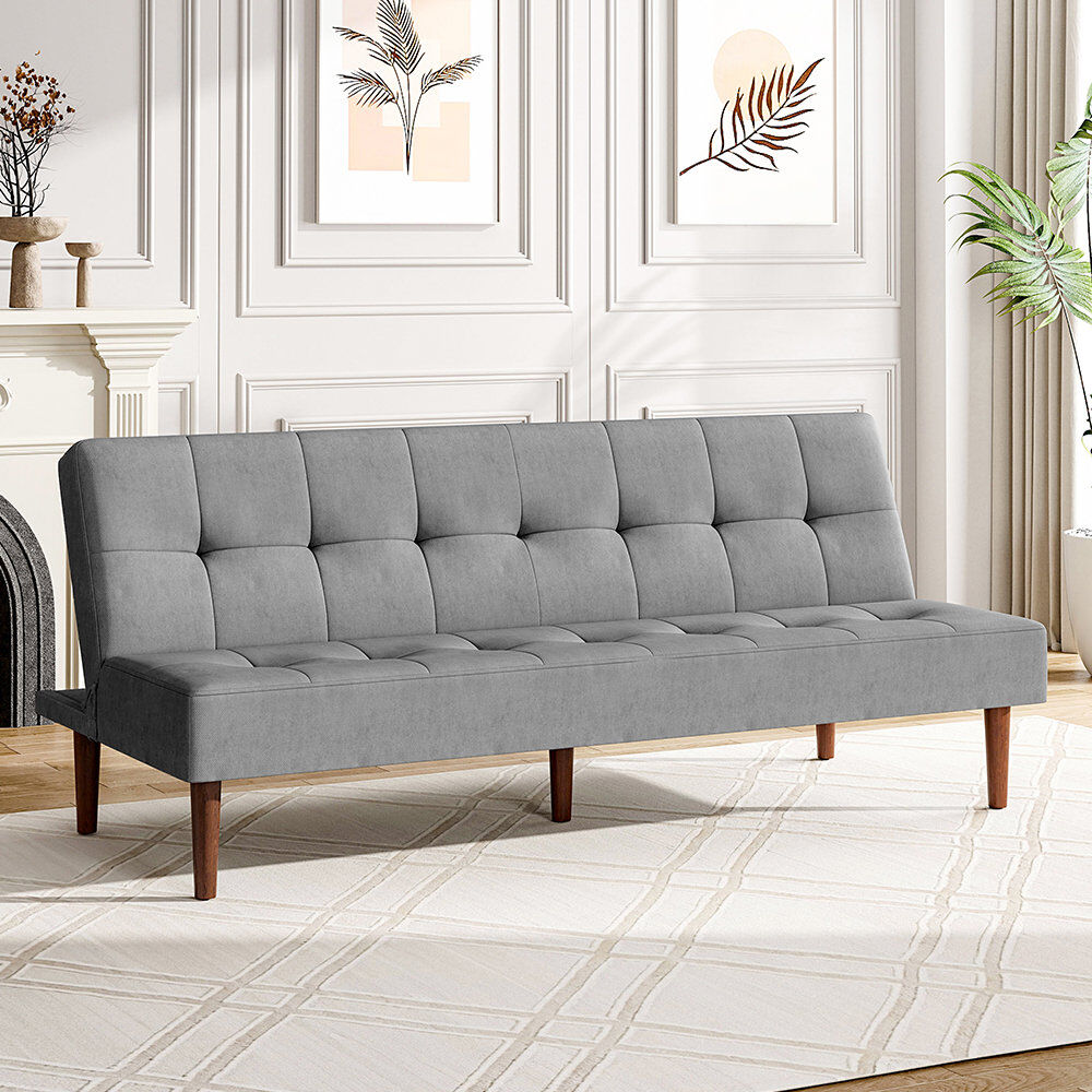 17 Stories Mihin 172cm 3 Seater Contemporary Convertible Sofa Bed Grey 67.5cm H X 172cm W X 81cm D