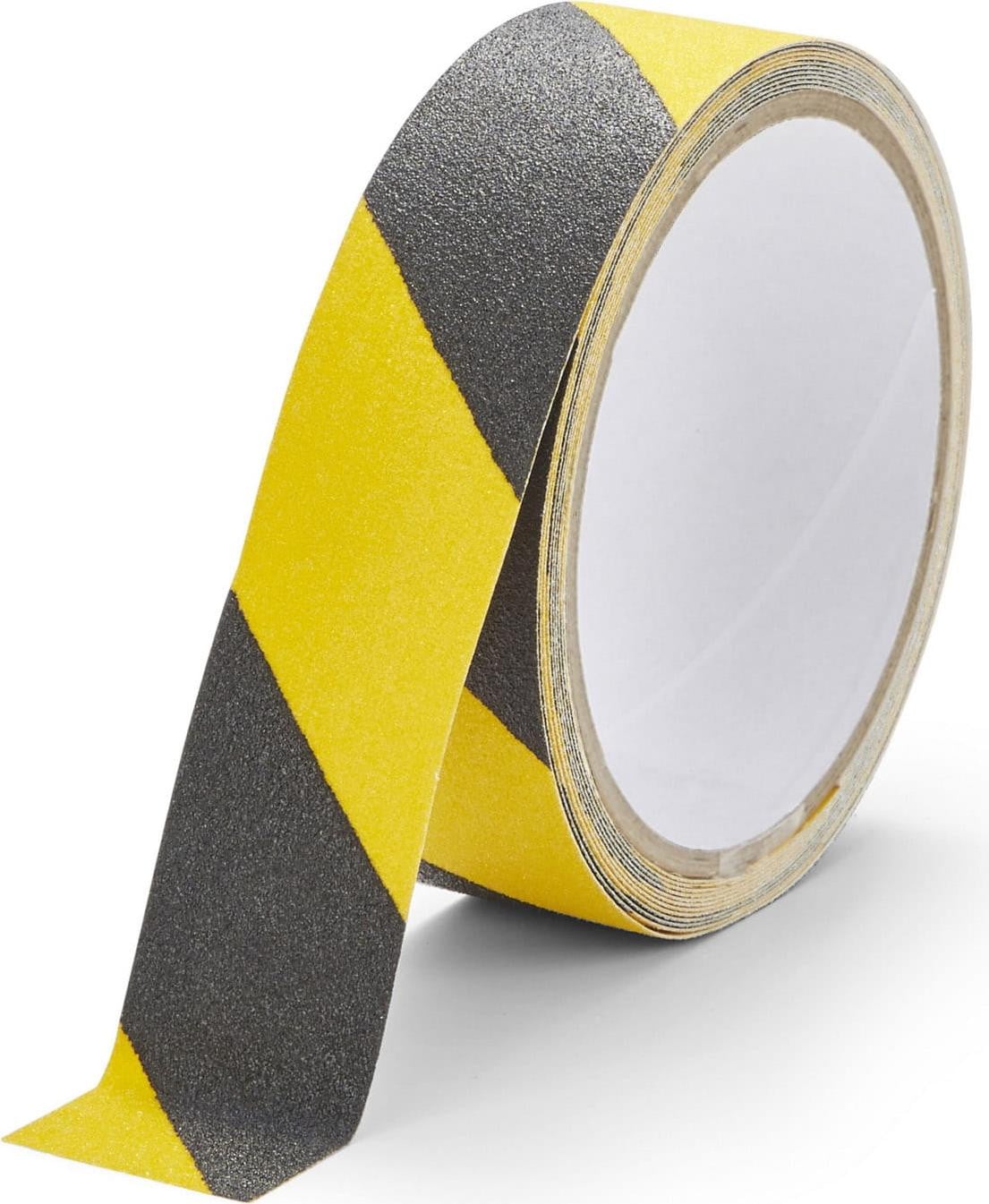 Heskins Antislip waarschuwingsband, zwart/geel, Breedte: 5 cm, Lengte: 3 m