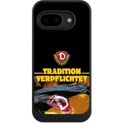 Nivocase Hülle für Google Pixel 9a Handyhülle NIVOcore Case Schwarz Fanartikel SG Dynamo Dresden SGD (Google Pixel 9a), Smartphone Hülle, Schwarz