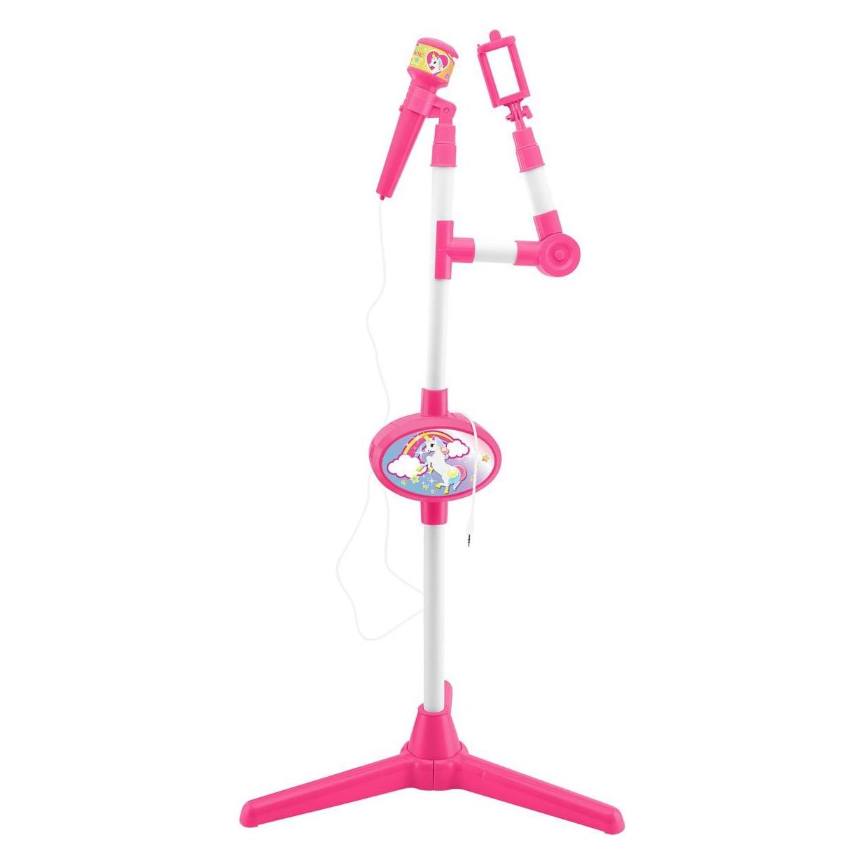 Lexibook Unicorn microphone with luminous stand, built-in speaker, sound effects (S150UNI)