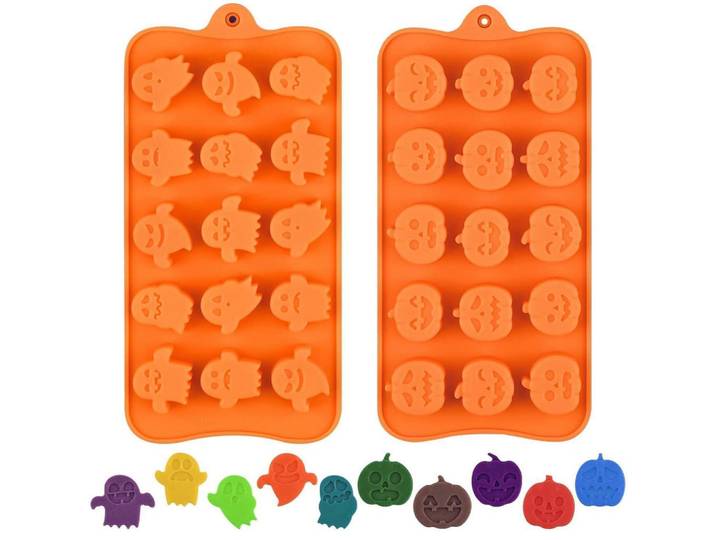 Backform 2-teiliges Set Halloween Kürbis Geist, Orange, Kunststoff, Backen & Backzubehör, Backformen, Backformen-Sets