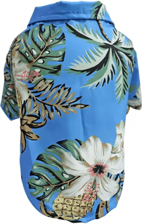 Inspire Curations Aloha Breeze Lightweight Summer Dog & Cat Vest Shirt blue xs