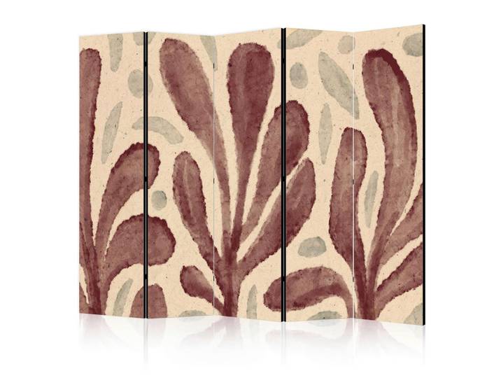 artgeist Paravent, Braun, Beige, Boho, 225x172x3 cm, Motiv auf Vorder- und Rückseite, Akustikschaumstoff, Wohnzimmer, Raumteiler, Paravents