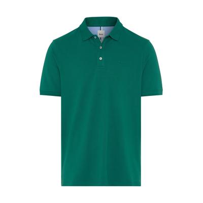 Poloshirt BRAX "Style PETE", Herren, Gr. M (50), grün, 96% Baumwolle, 4% Elasthan, Shirts